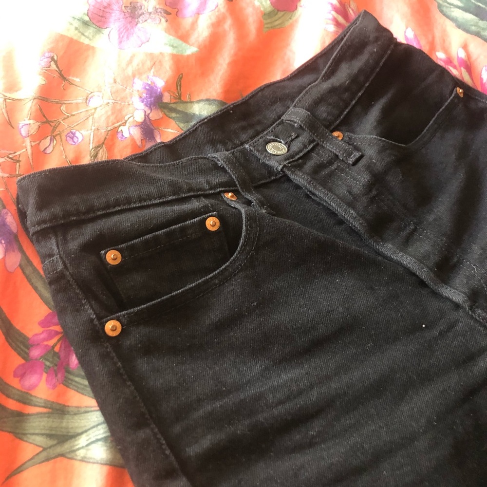 Levis 501 Skinny Black Jeans